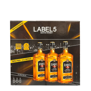 Label 5 Blended Scotch Whisky Triple Pack 3x1L