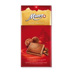 Munz Swiss Premium Milk Chocolate with Praline 100gm