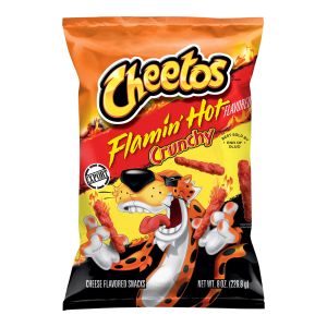Cheetos Crunchy Flamin Hot Cheese Flavored Snacks 226.8gm